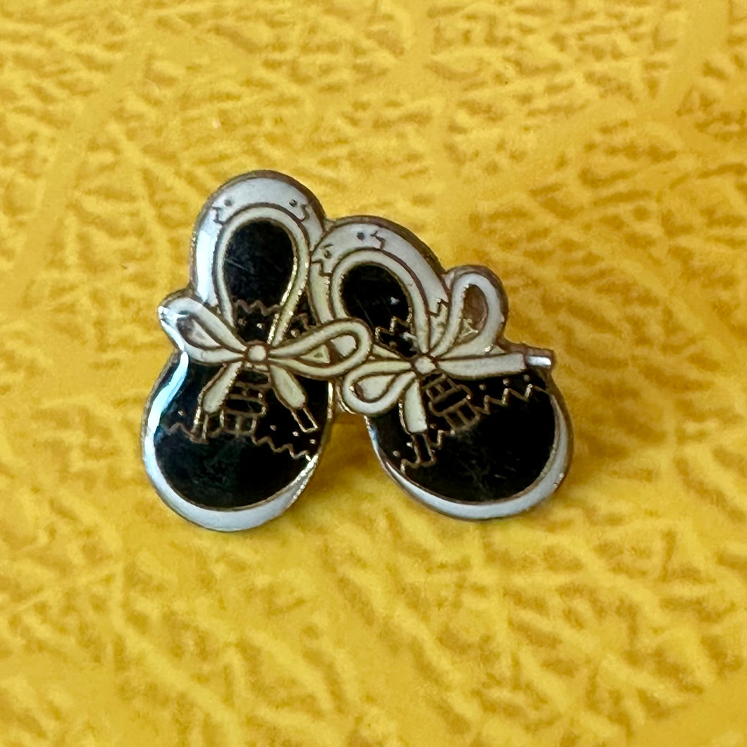 1980s Vintage Shoes Enamel Pin
