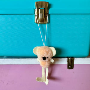 Vintage Japan Pom Pom Animal Mascot Charm - Long Legs Koala