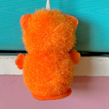 Load image into Gallery viewer, Vintage Japan Pom Pom Animal Mascot Charm - Orange Piggy

