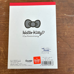 Hello Kitty 45th Anniversary Memo Pad - 2019 Japan Exclusive
