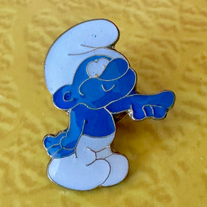 1980s Vintage Smurf Enamel Pin