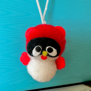 Vintage Japan Pom Pom Animal Mascot Charm - Red Panda