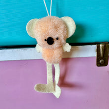 Load image into Gallery viewer, Vintage Japan Pom Pom Animal Mascot Charm - Long Legs Koala
