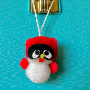 Vintage Japan Pom Pom Animal Mascot Charm - Red Panda