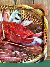 Load image into Gallery viewer, Mid Century Vintage Photographic Still Life Serving Tray - Fisherman&#39;s Bounty
