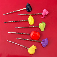 Load image into Gallery viewer, Vintage Japan Fruits Bobby Pin Set of 7
